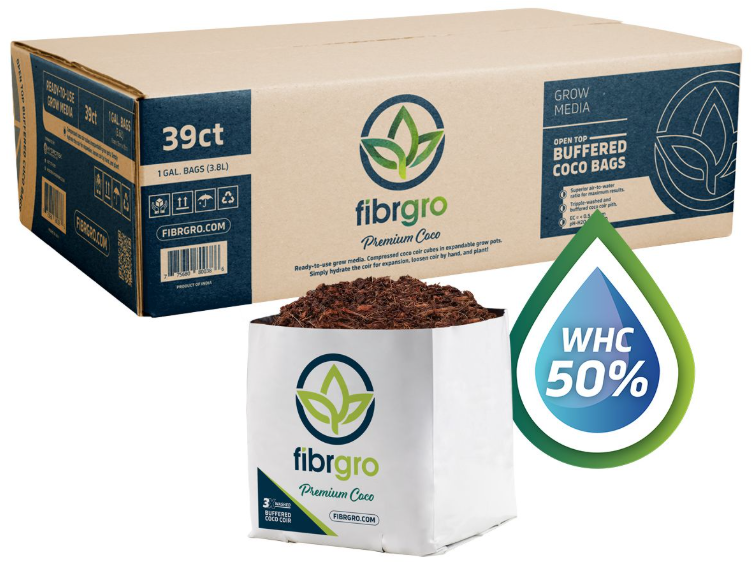 Fibrgro Buffered Coco Bag 1 Gal 50% WHC (39/Cs)